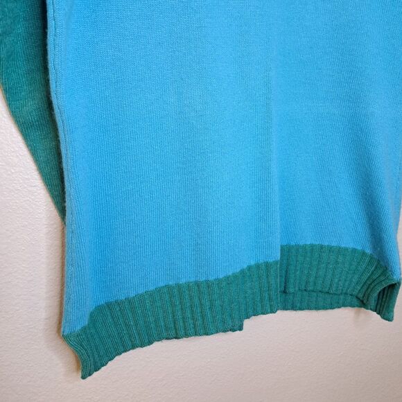 Sundance Women Sweater Cashmere And Wool Blend Size L Two Tone With Pockets - Picture 10 of 11